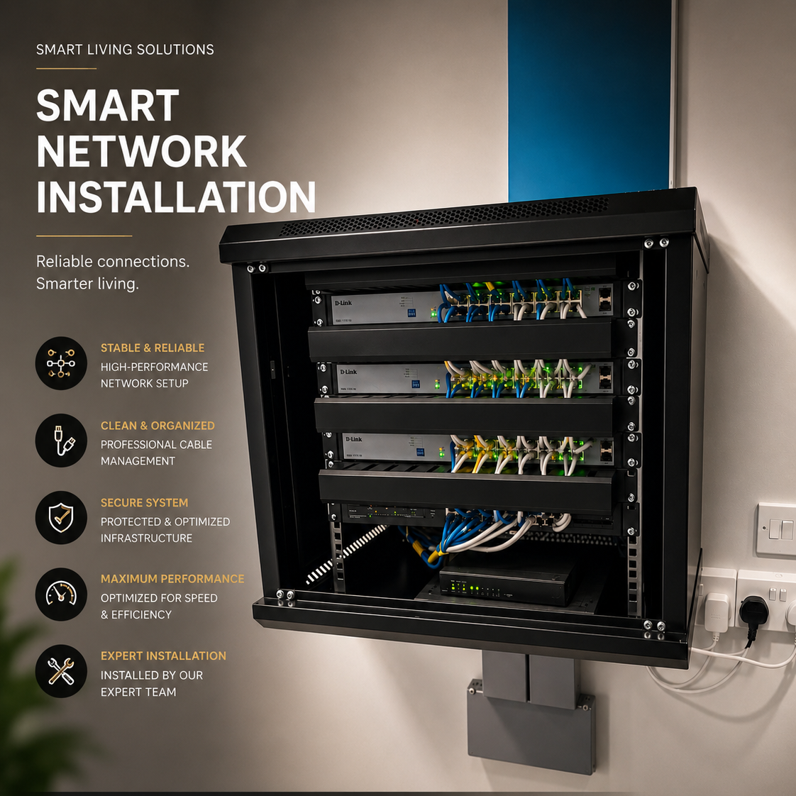 Wall Mounted Network Cabinet  - 16U | ISH Kuwait