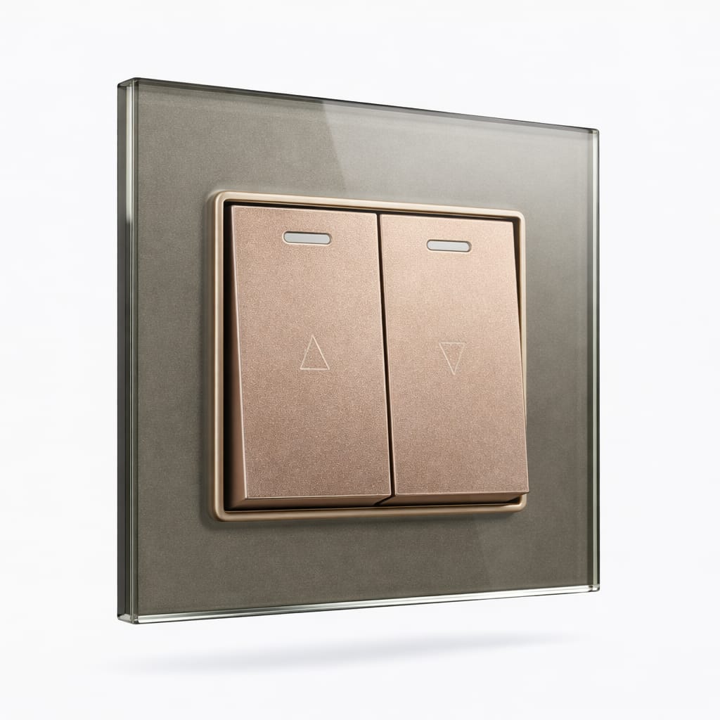 Premium Shutter Switch - Champagne Glass