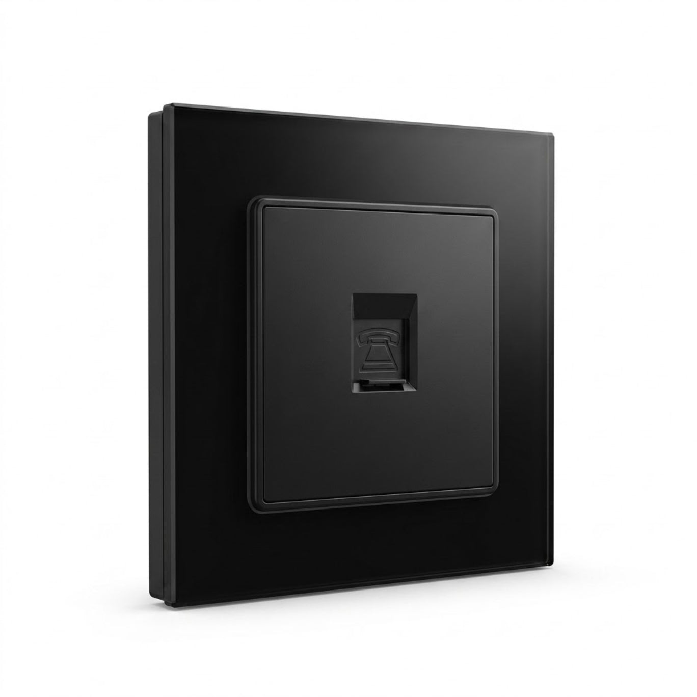 Premium Telephone Outlet - Black Glass