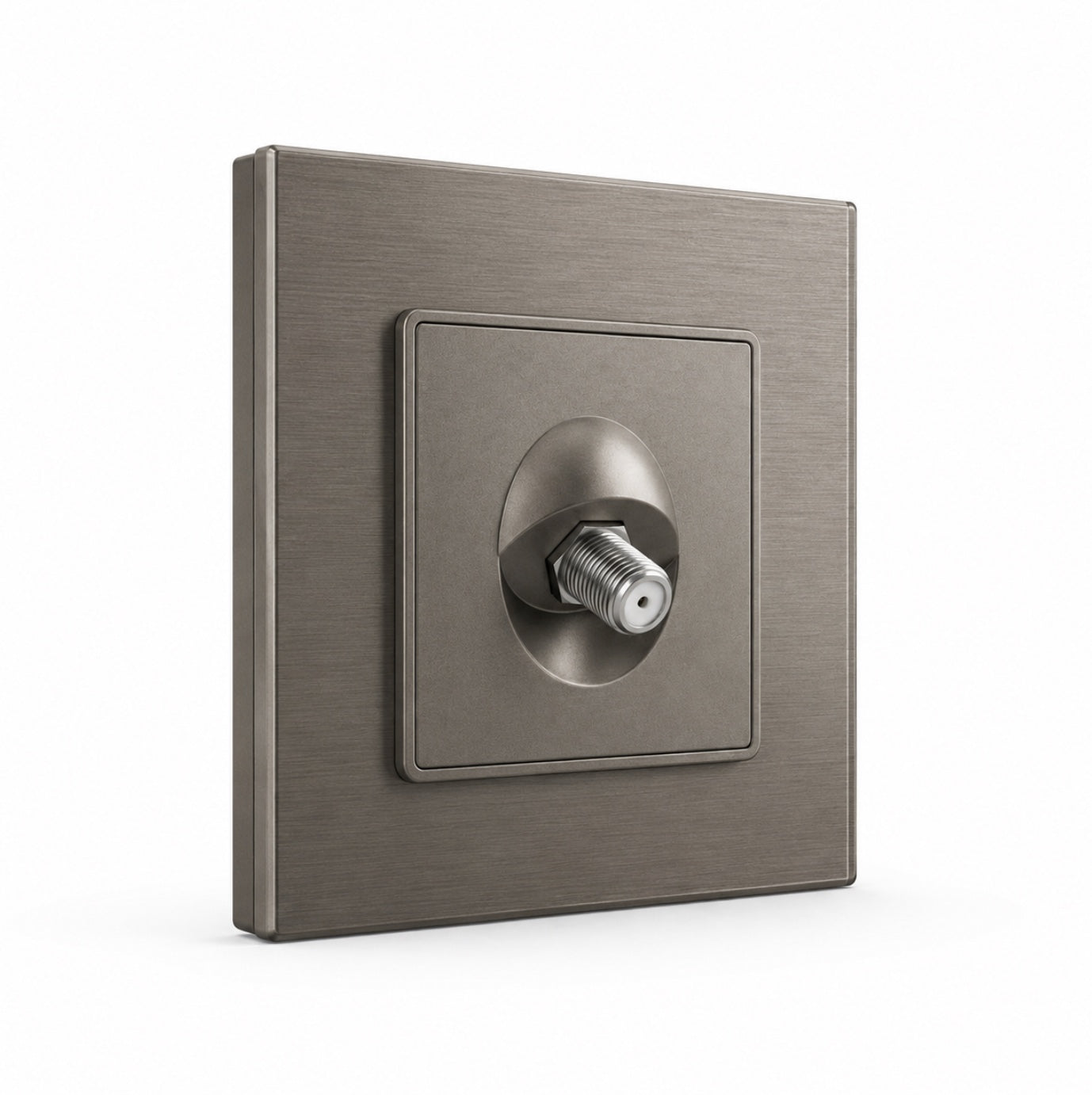Premium Satellite TV Outlet - Titanium Aluminium