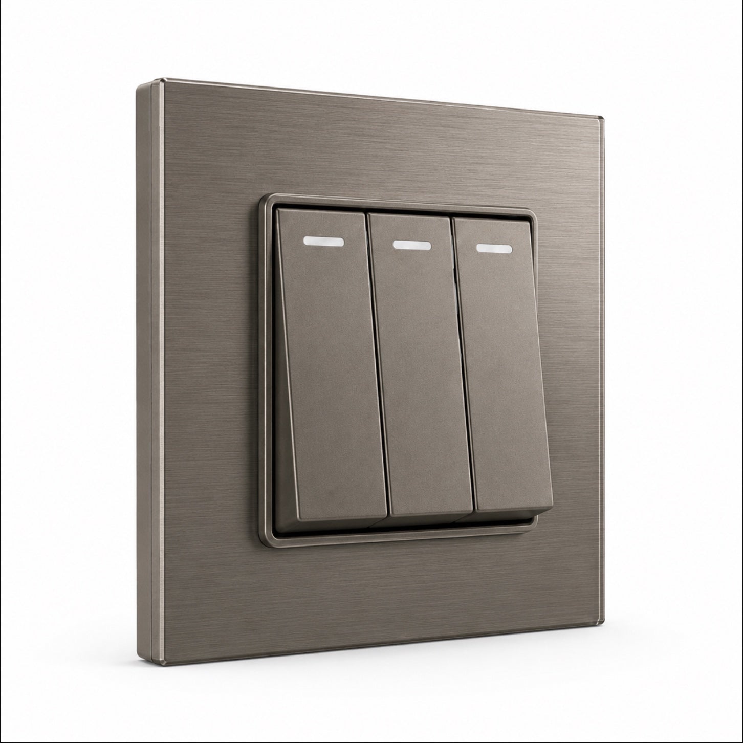 Premium 3 Gang Switch - Titanium Aluminium