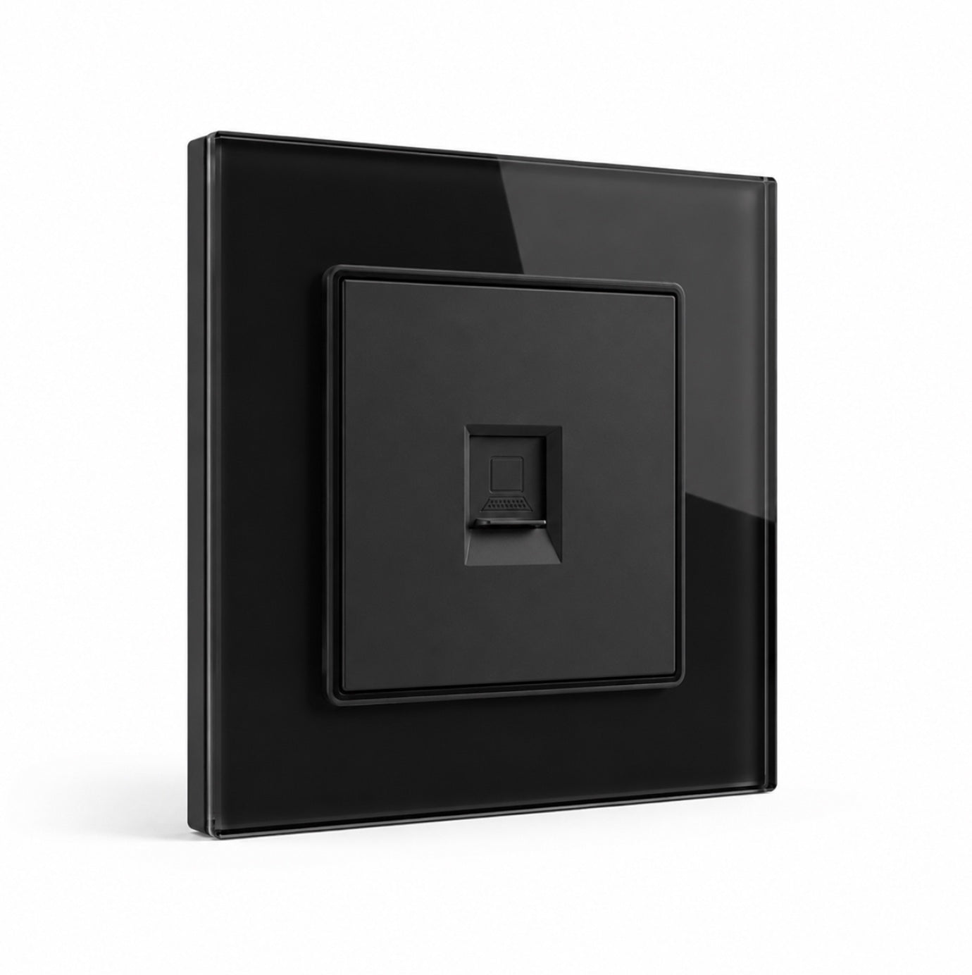 Premium Data Outlet Socket - black aluminum