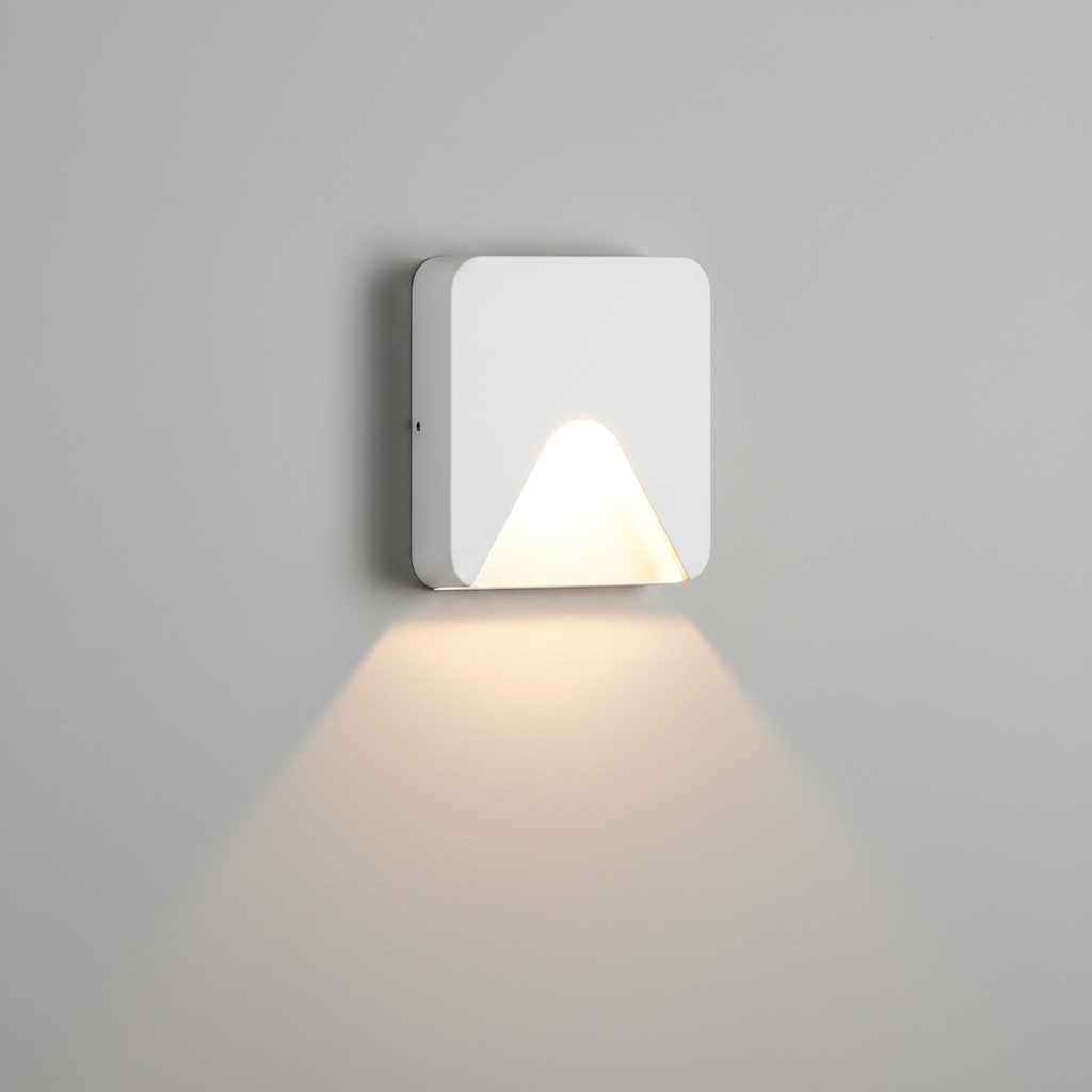 White square wall hook on a white background