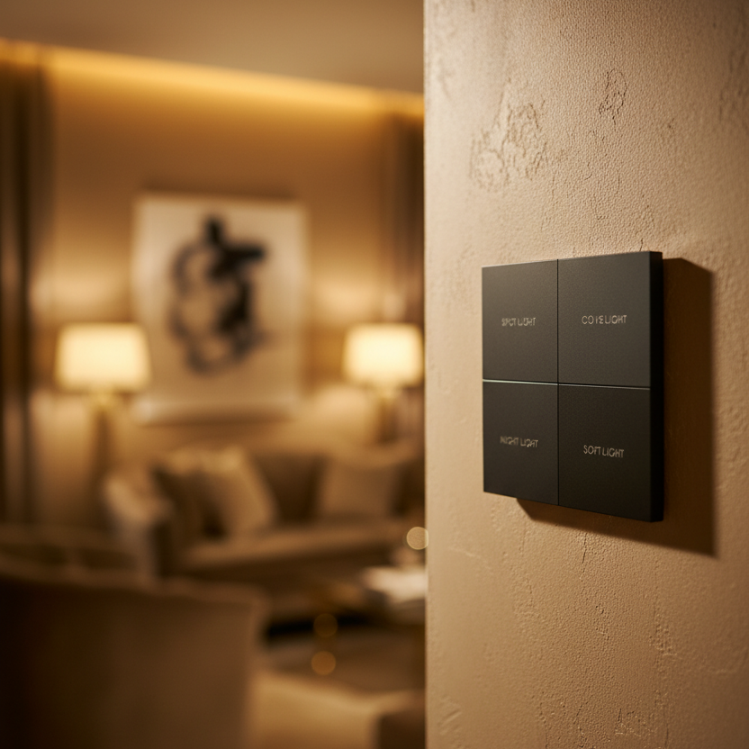 Zigbee 4-Gang Mechanical Smart Switch Panel | ISH Kuwait