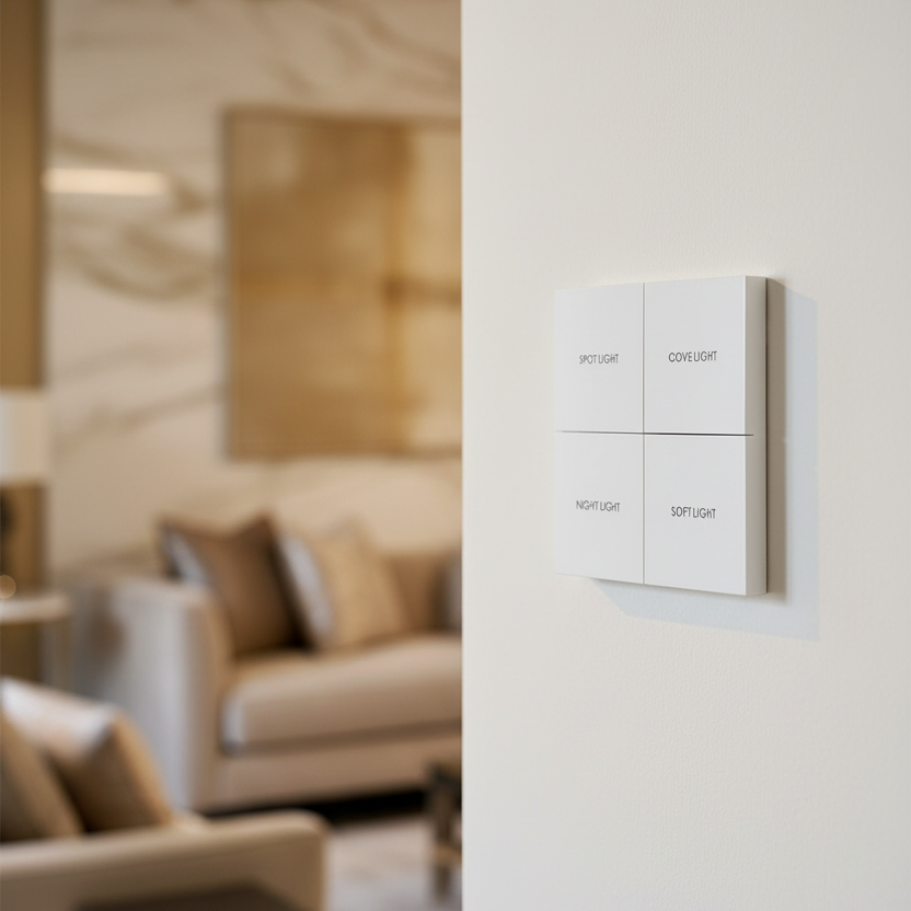 Zigbee 4-Gang Mechanical Smart Switch Panel | ISH Kuwait