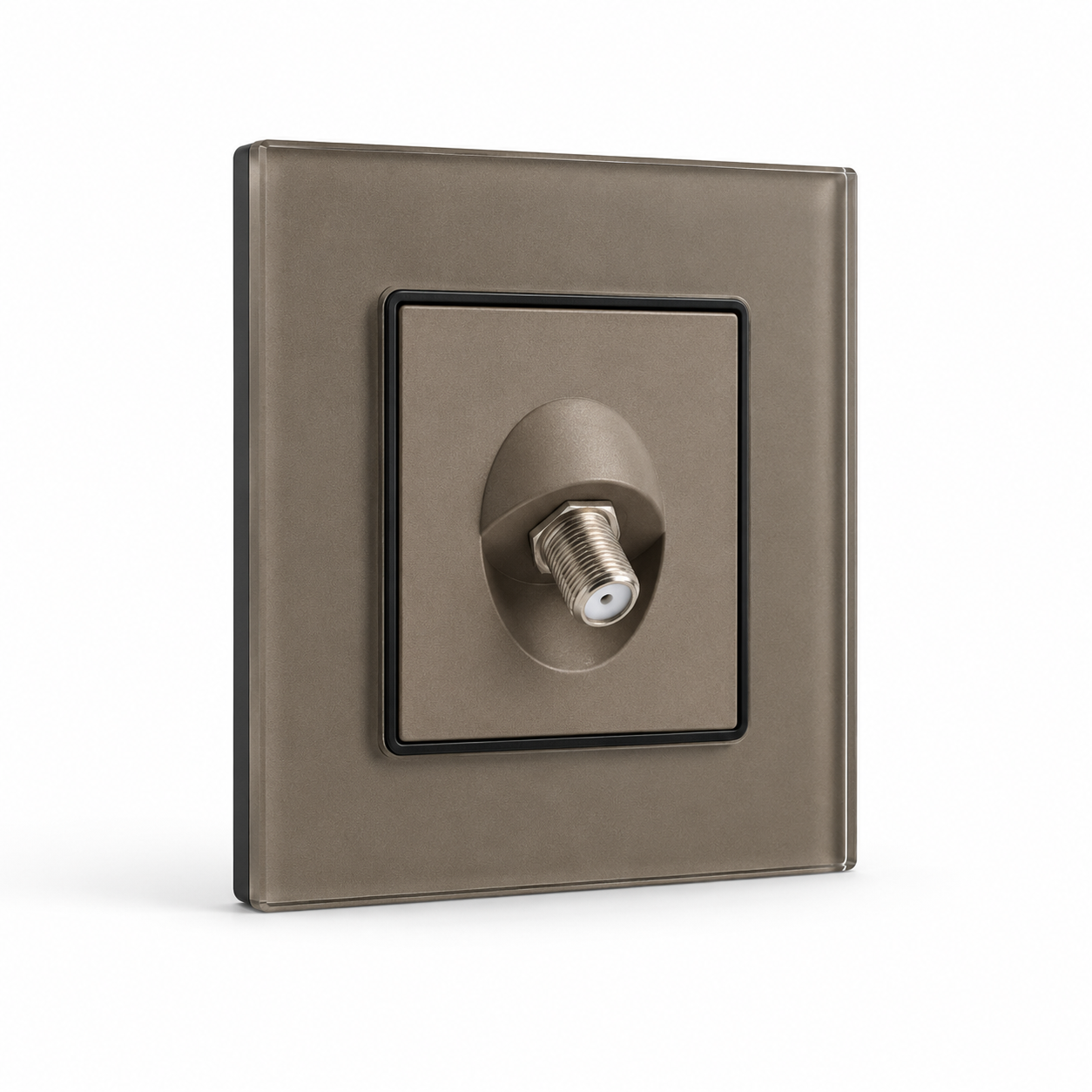 Premium Satellite TV Outlet - Grey Glass