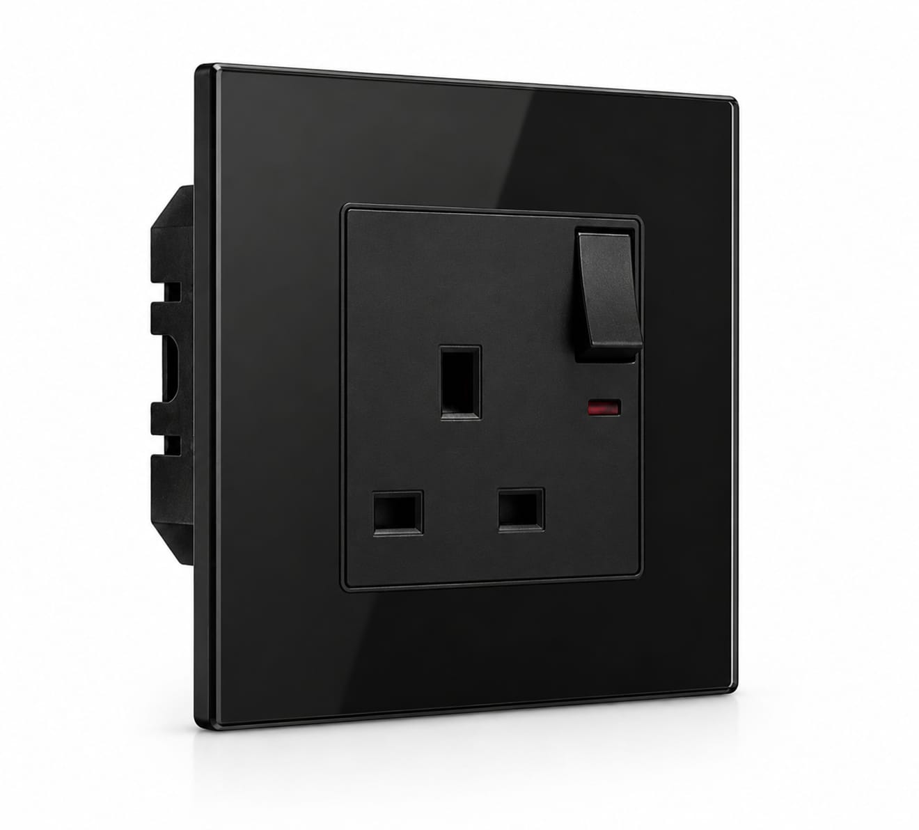 Premium UK Socket - Black Glass