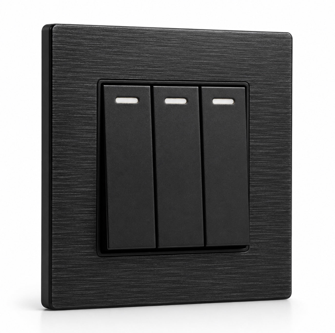 Premium 3 Gang Switch - Black Aluminum